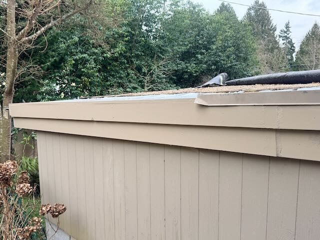 Rotted fascia board requiring carpentry repair